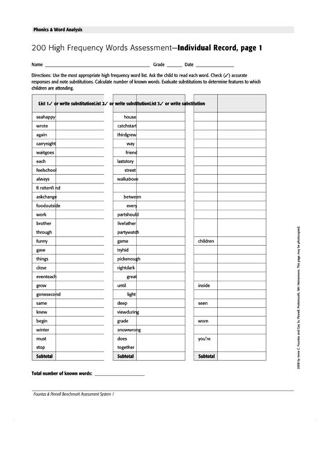 Write the Sight Words "Am". . Core graded highfrequency word survey pdf